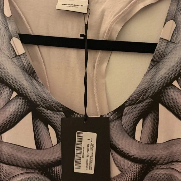 Marcelo Burlon County of Milan Snake Print Sheer Maxi Dress – Size S
